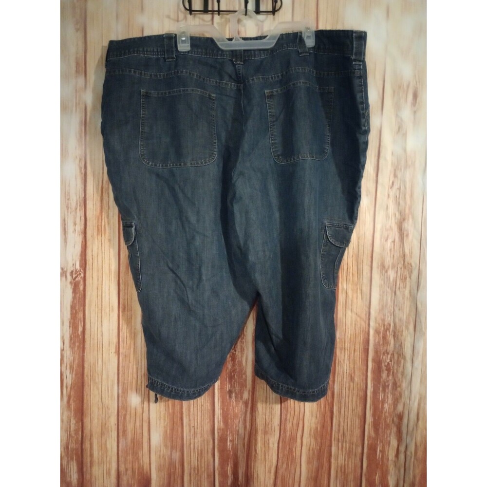 Lee Dark Denim Taper Capri Pants Sz 26W - Picture 2 of 2